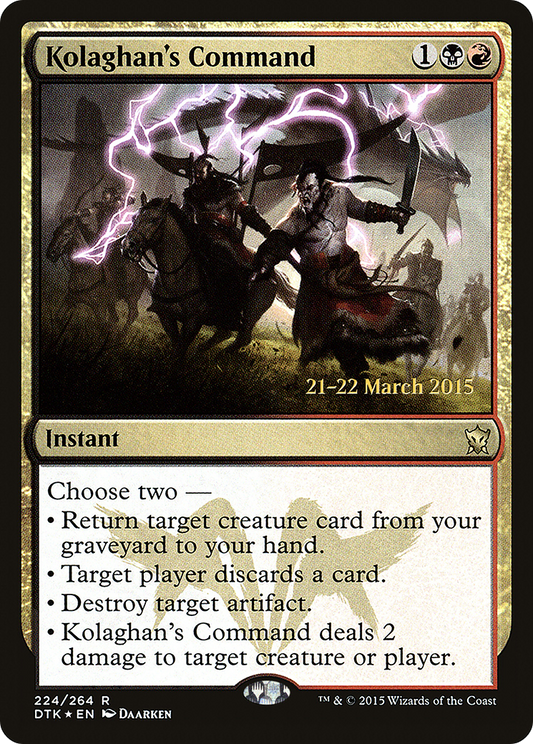 Kolaghan's Command [Dragons of Tarkir Prerelease Promos]