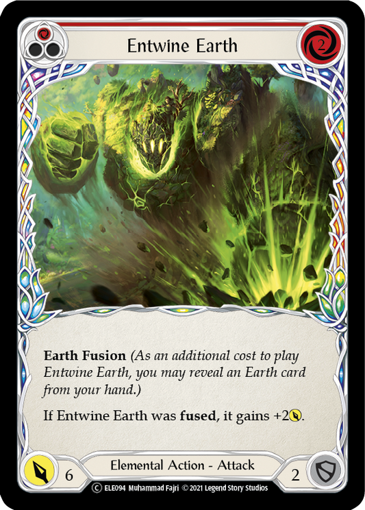 Entwine Earth (Red) Unlimited Edition Rainbow Foil (ELE094) - Tales of Aria