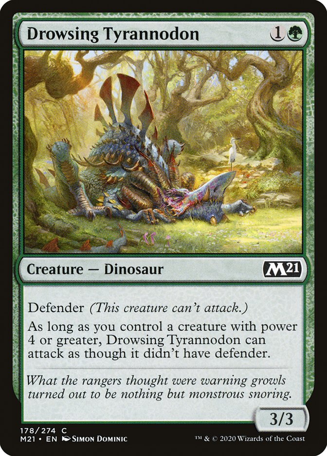 Drowsing Tyrannodon [Core Set 2021] | Silver Goblin