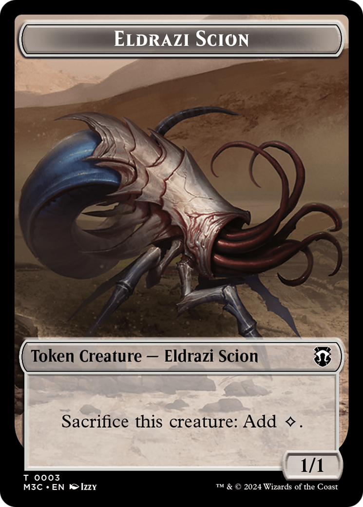 Eldrazi Spawn (Ripple Foil) // Eldrazi Scion Double-Sided Token [Modern Horizons 3 Commander Tokens] | Silver Goblin