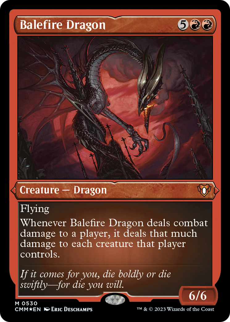 Balefire Dragon (Foil Etched) [Commander Masters] | Silver Goblin