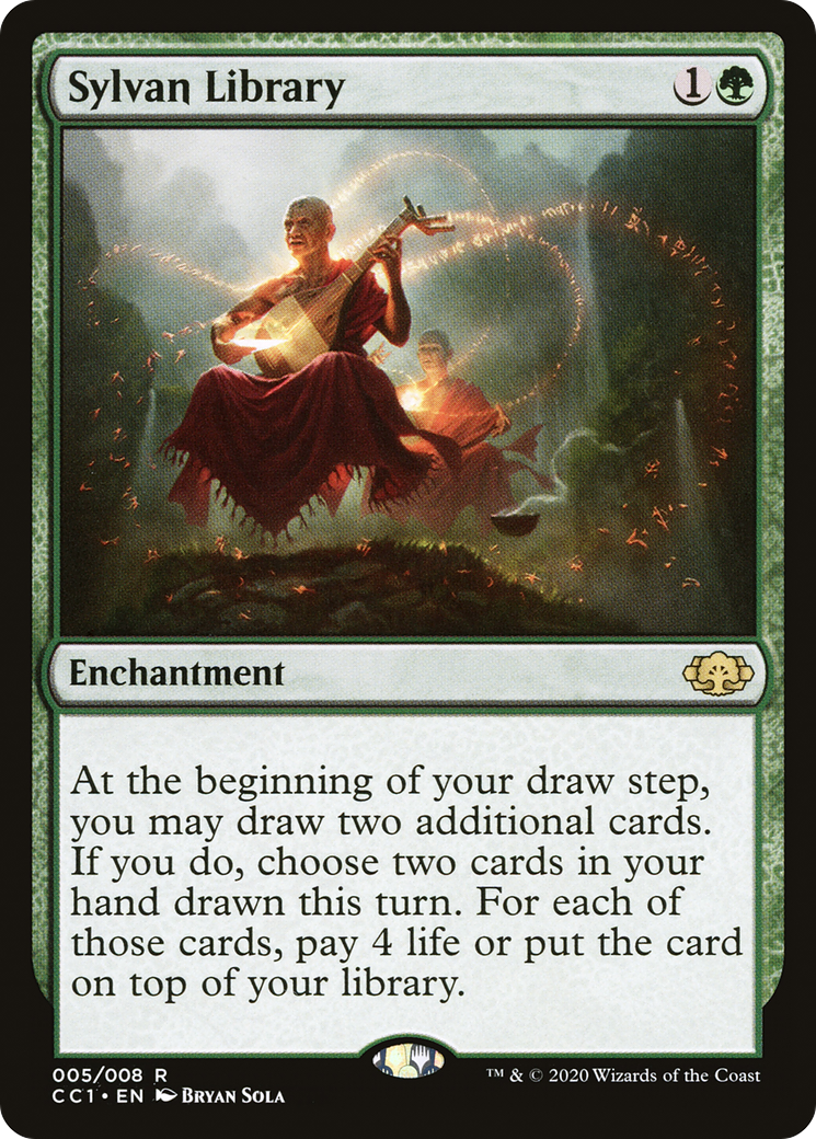 Sylvan Library (005) Foil - Commander Collection: Green