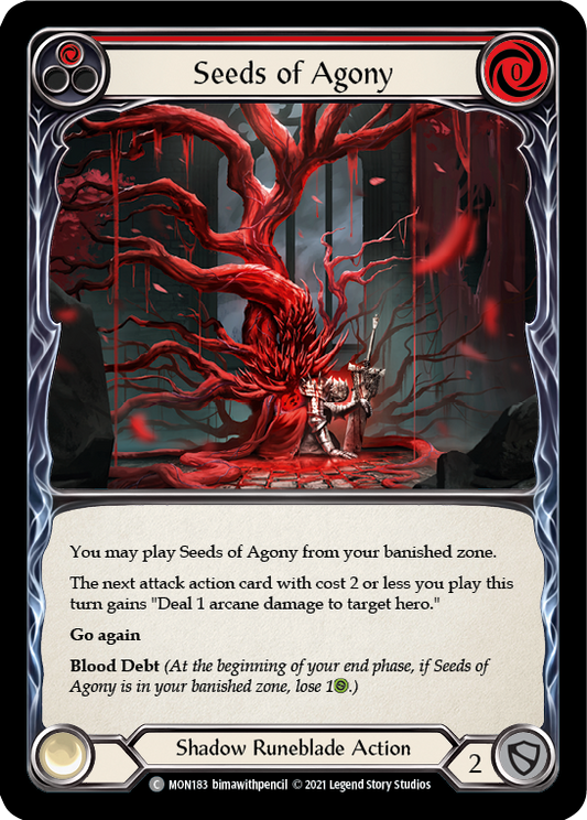 Seeds of Agony (Red) 1st Edition Rainbow Foil (MON183) - Monarch