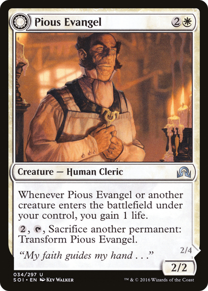 Pious Evangel (034) Foil - Shadows over Innistrad