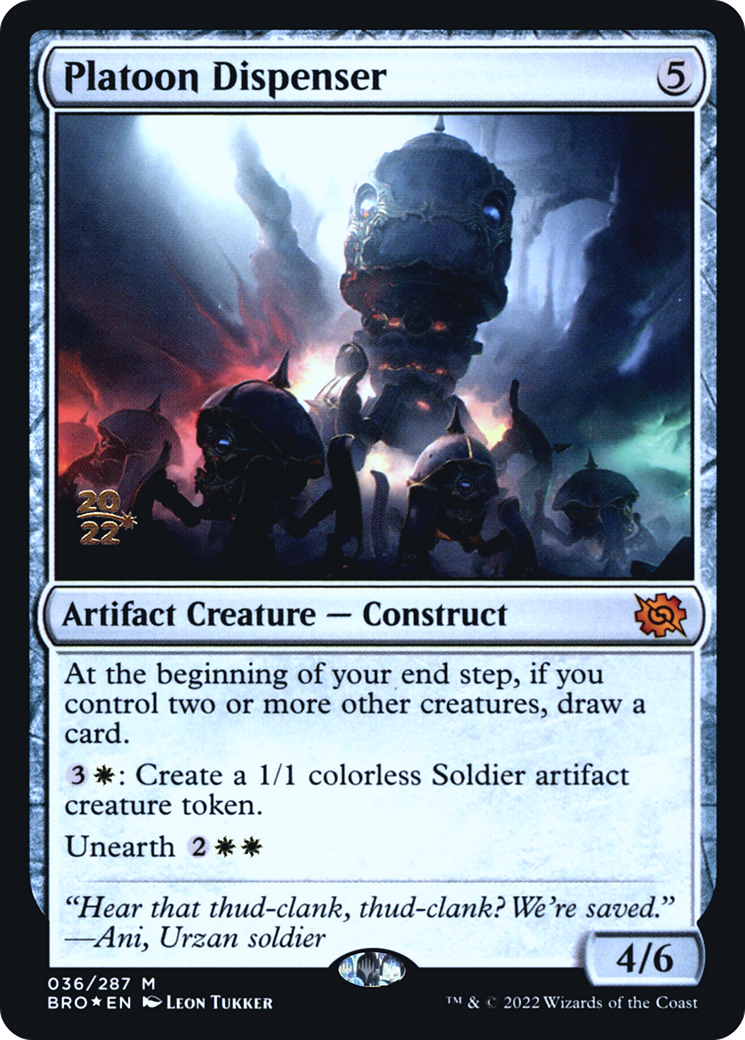 Platoon Dispenser [The Brothers' War Prerelease Promos]