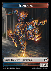 Treasure // Elemental (0037) Double-Sided Token [Commander Masters Tokens] | Silver Goblin