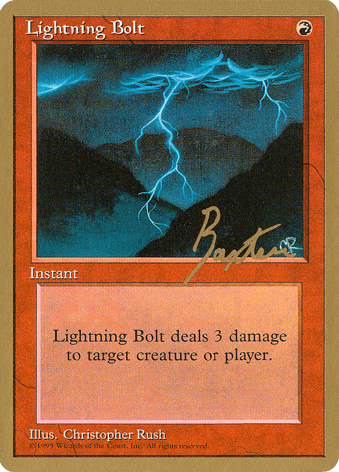 Lightning Bolt (George Baxter) [Pro Tour Collector Set] | Silver Goblin