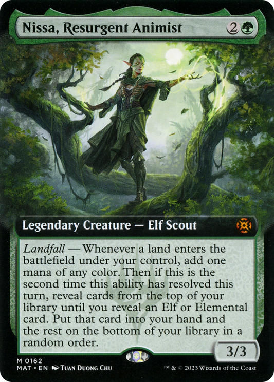 Nissa, Resurgent Animist (Extended Art) [March of the Machine: The Aftermath] Foil