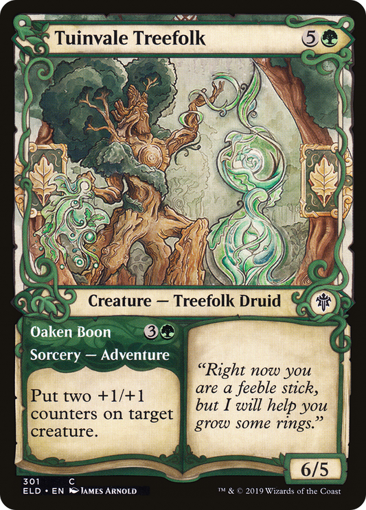 Tuinvale Treefolk // Oaken Boon (Showcase) [Throne of Eldraine] Foil
