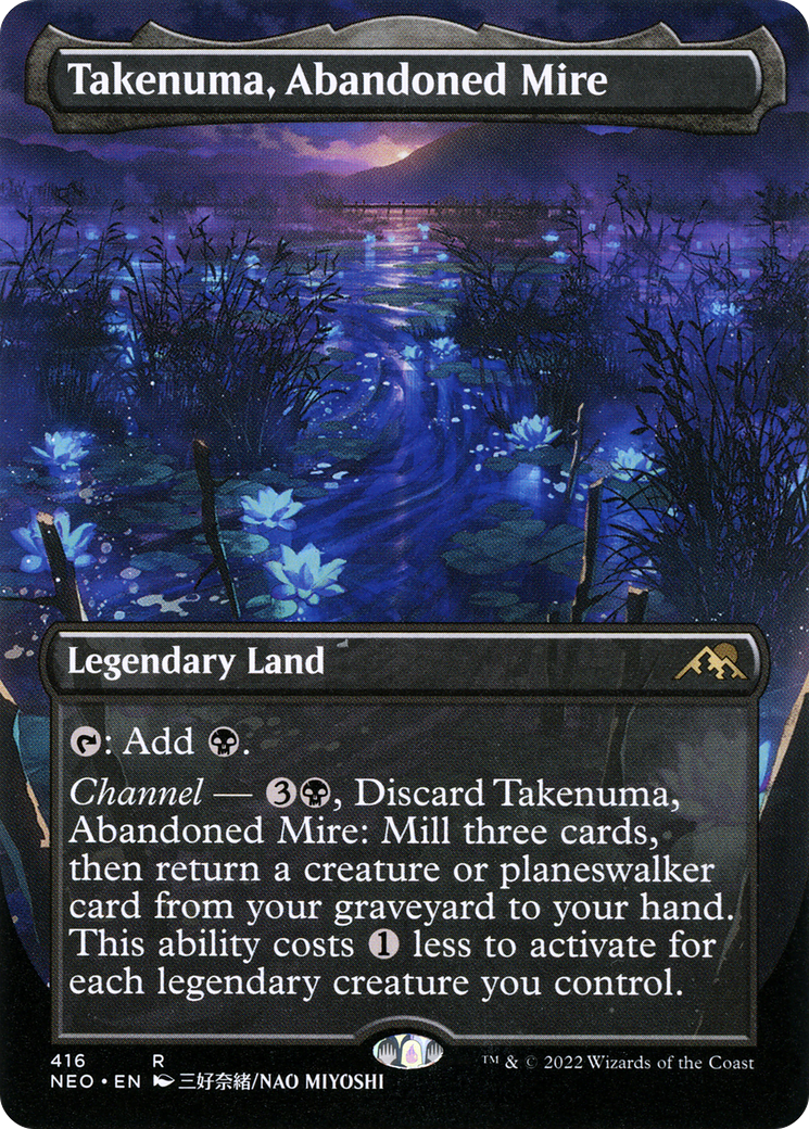 Takenuma, Abandoned Mire (Borderless) (416) Foil - Kamigawa: Neon Dynasty
