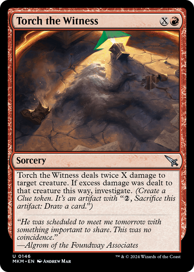 Torch the Witness (Green) [Murders at Karlov Manor] Foil