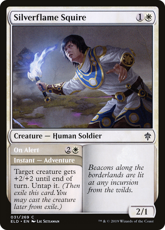 Silverflame Squire // On Alert [Throne of Eldraine] Foil