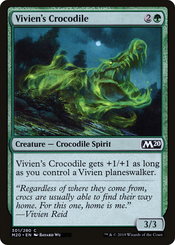 Vivien's Crocodile [Core Set 2020] | Silver Goblin