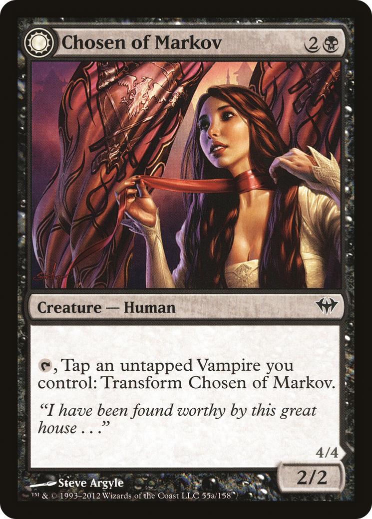 Chosen of Markov // Markov's Servant [Dark Ascension] Foil