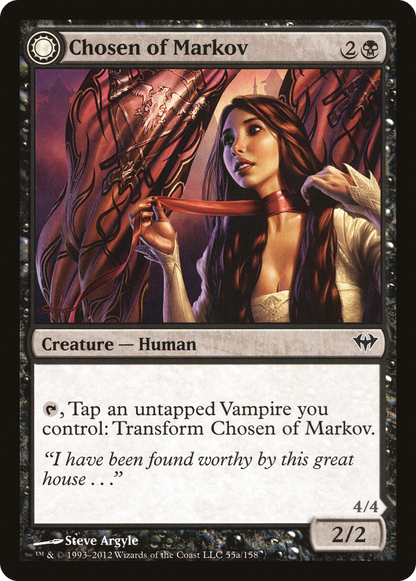 Chosen of Markov // Markov's Servant [Dark Ascension] Foil