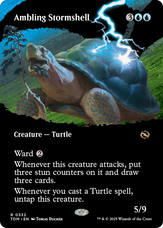 Ambling Stormshell (Borderless) (332) Foil - Tarkir: Dragonstorm