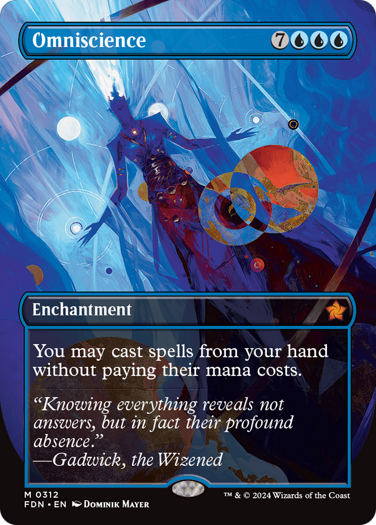 Omniscience (Borderless) [Foundations] Foil