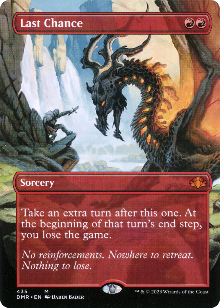 Last Chance (Borderless Alternate Art) [Dominaria Remastered] Foil