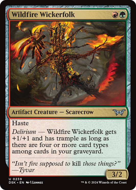 Wildfire Wickerfolk [Duskmourn: House of Horror] Foil