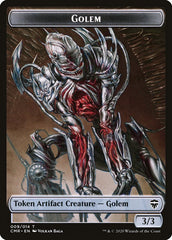 Golem // The Monarch Double-Sided Token [Commander Legends Tokens] | Silver Goblin