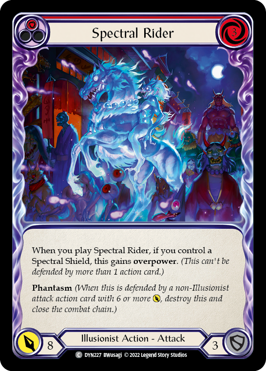Spectral Rider (Red) [DYN227] (Dynasty)  Rainbow Foil | Silver Goblin