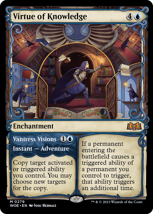 Virtue of Knowledge // Vantress Visions (Showcase) [Wilds of Eldraine] Foil