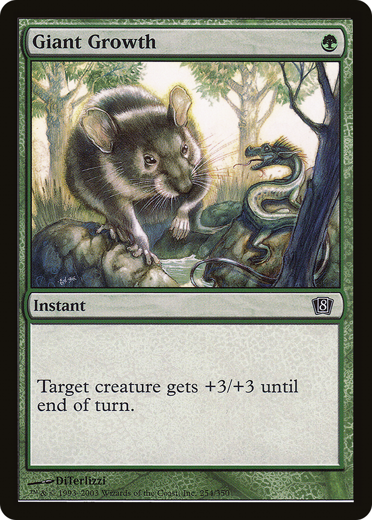 Giant Growth (254) Foil - Eighth Edition