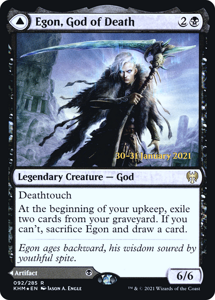 Egon, God of Death // Throne of Death [Kaldheim Prerelease Promos] | Silver Goblin