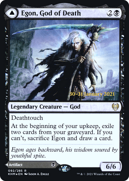 Egon, God of Death // Throne of Death [Kaldheim Prerelease Promos]