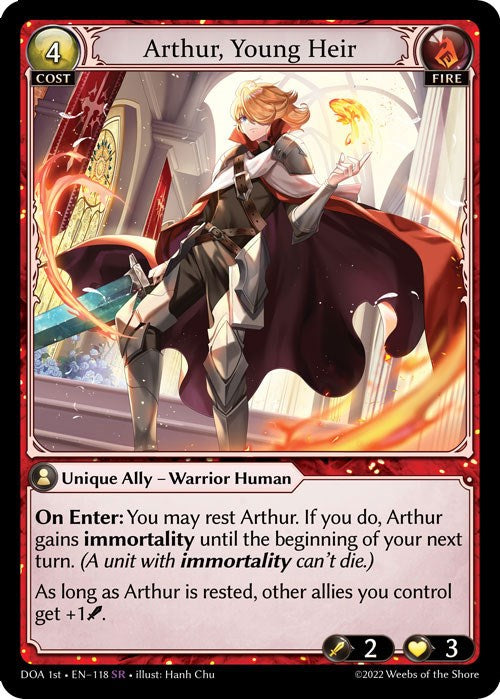 Arthur, Young Heir (118) [Dawn of Ashes: 1st Edition] Foil