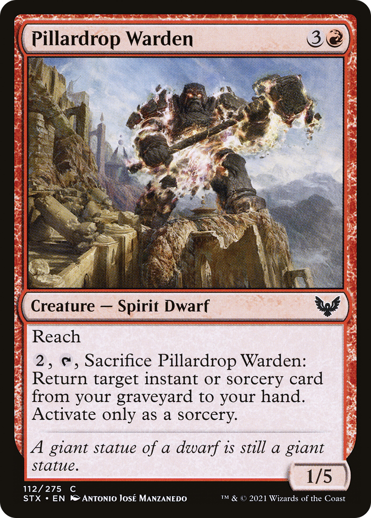Pillardrop Warden [Strixhaven: School of Mages] Foil