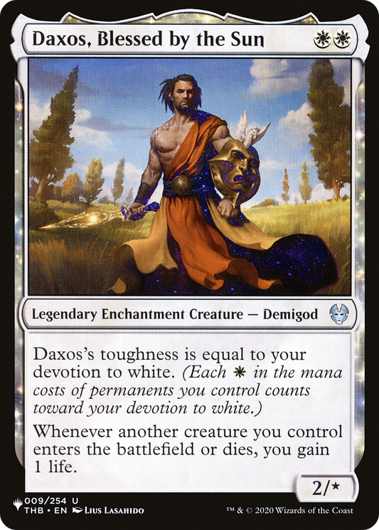 Daxos, Blessed by the Sun: (enchantment) (THB-9)