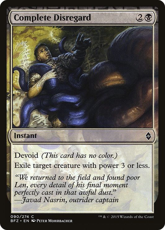 Complete Disregard [Battle for Zendikar] Foil