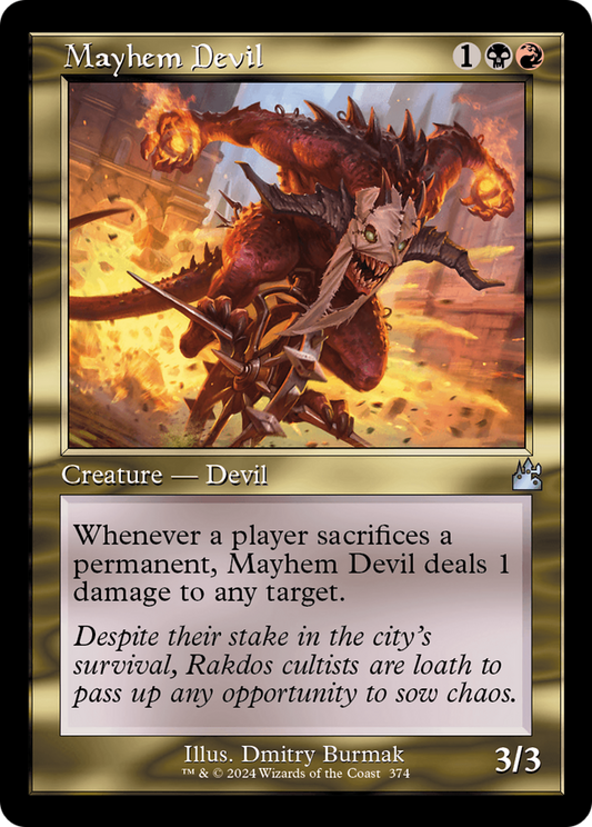 Mayhem Devil (Retro Frame) [Ravnica Remastered] Foil
