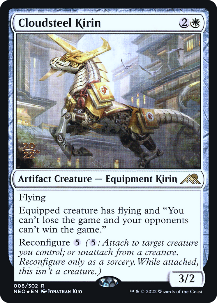 Cloudsteel Kirin [Kamigawa: Neon Dynasty Prerelease Promos] | Silver Goblin