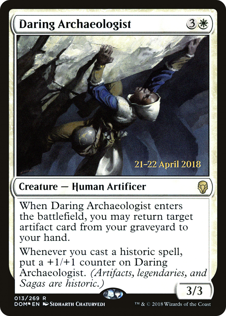 Daring Archaeologist [Dominaria Prerelease Promos] | Silver Goblin