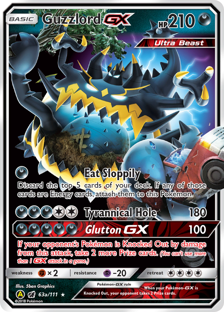 Guzzlord GX (63a/111) [Alternate Art Promos] | Silver Goblin