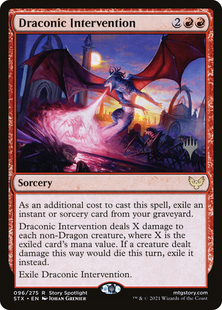 Draconic Intervention (Promo Pack) [Strixhaven: School of Mages Promos] | Silver Goblin