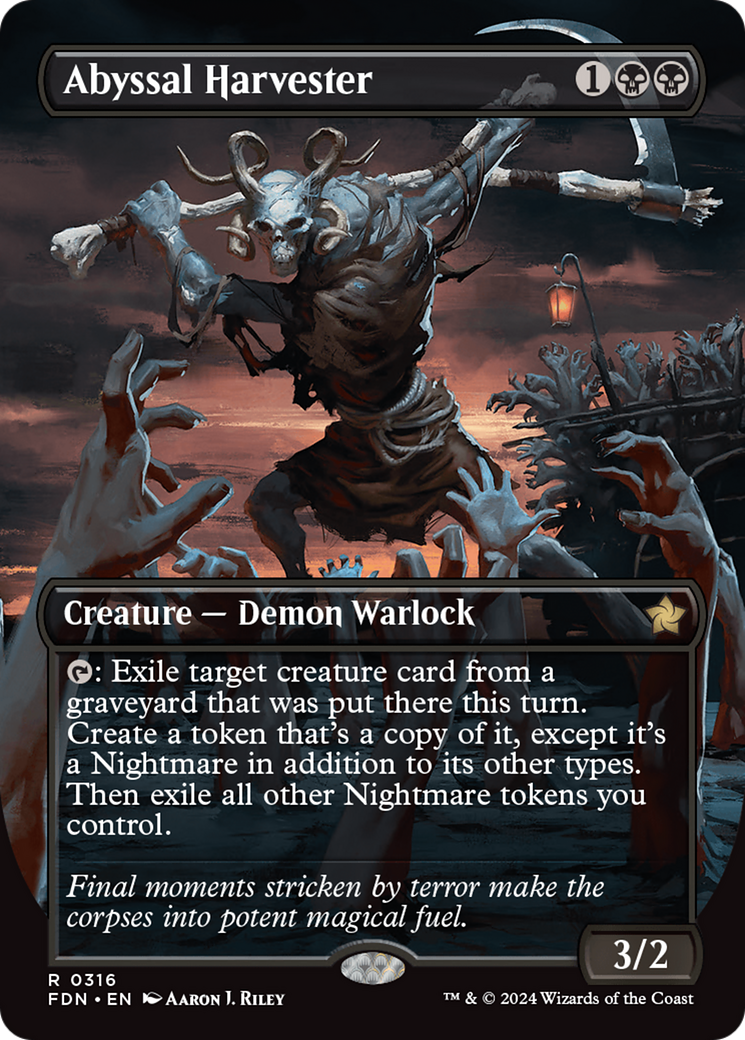 Abyssal Harvester (Borderless) [Foundations] Foil