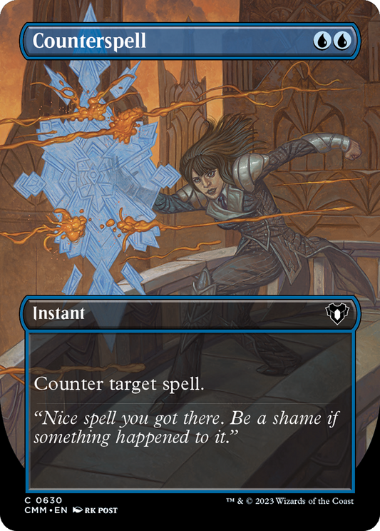Counterspell (Borderless Alternate Art) [Commander Masters] Foil