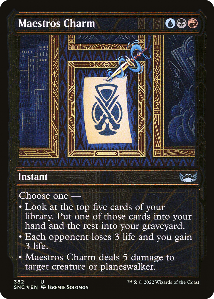 Maestros Charm (Showcase Golden Age Gilded Foil) [Streets of New Capenna]