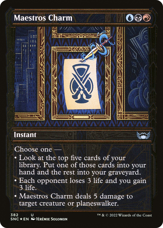 Maestros Charm (Showcase Golden Age Gilded Foil) [Streets of New Capenna]