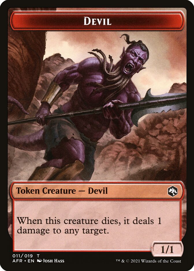 Devil // Vecna Double-Sided Token [Dungeons & Dragons: Adventures in the Forgotten Realms Tokens] Foil