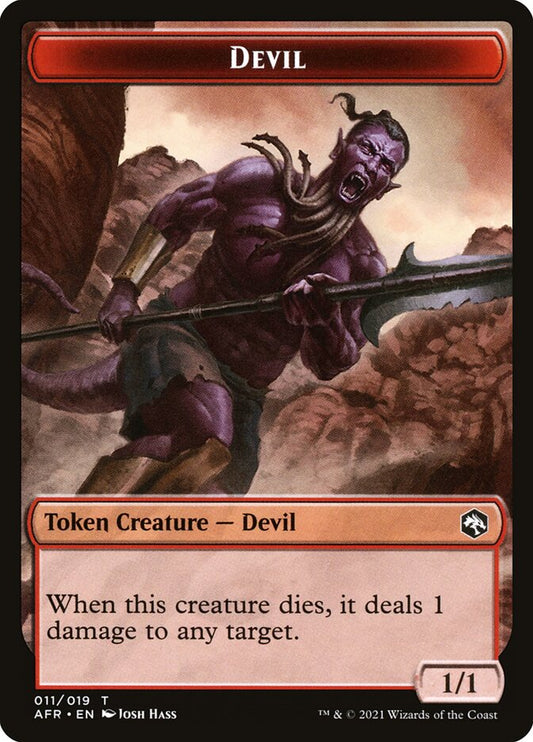 Devil // Vecna Double-Sided Token [Dungeons & Dragons: Adventures in the Forgotten Realms Tokens] Foil