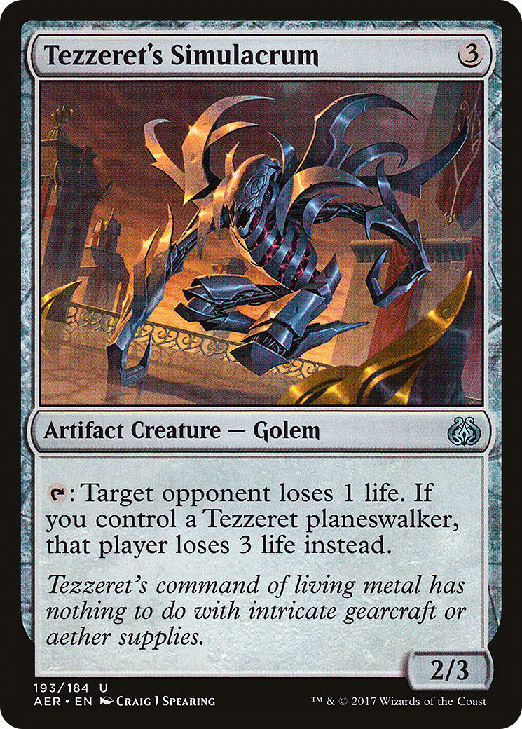 Tezzeret's Simulacrum [Aether Revolt] Foil