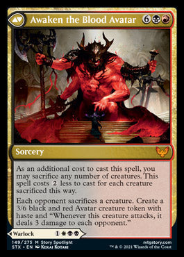 Extus, Oriq Overlord // Awaken the Blood Avatar [Strixhaven: School of Mages] Foil
