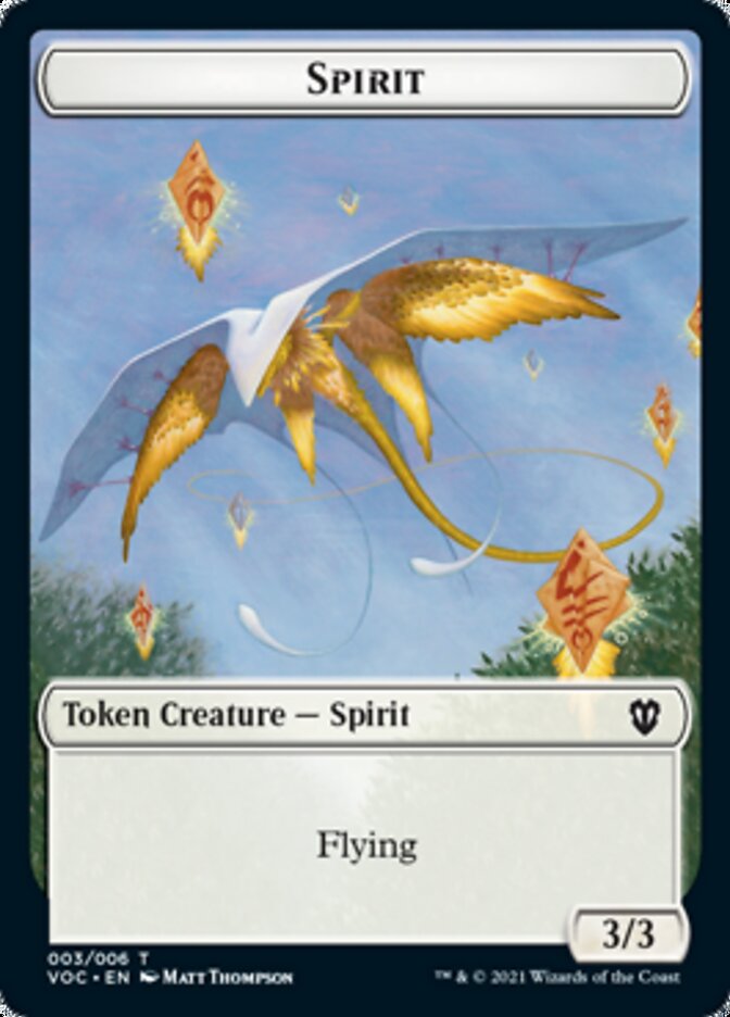 Spirit (003) // Thopter Double-Sided Token [Innistrad: Crimson Vow Commander Tokens] | Silver Goblin