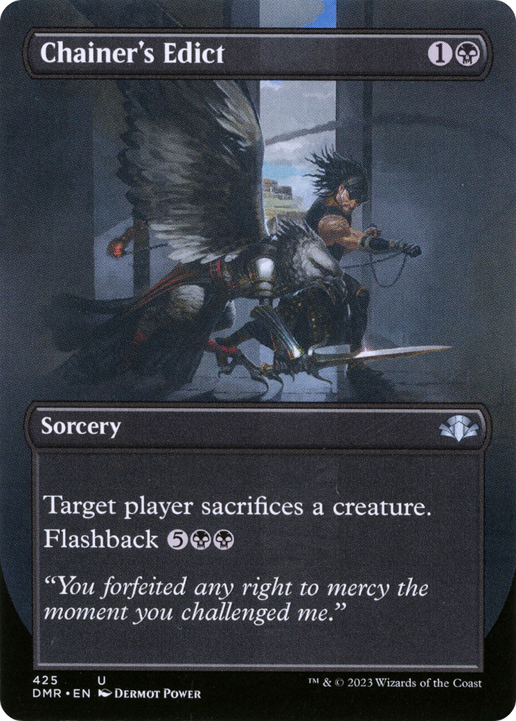 Chainer's Edict (Borderless Alternate Art) [Dominaria Remastered] Foil