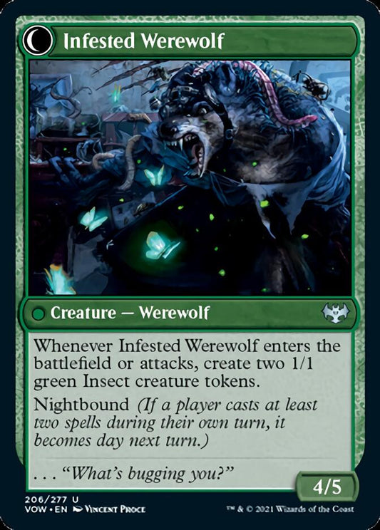 Infestation Expert // Infested Werewolf [Innistrad: Crimson Vow] Foil