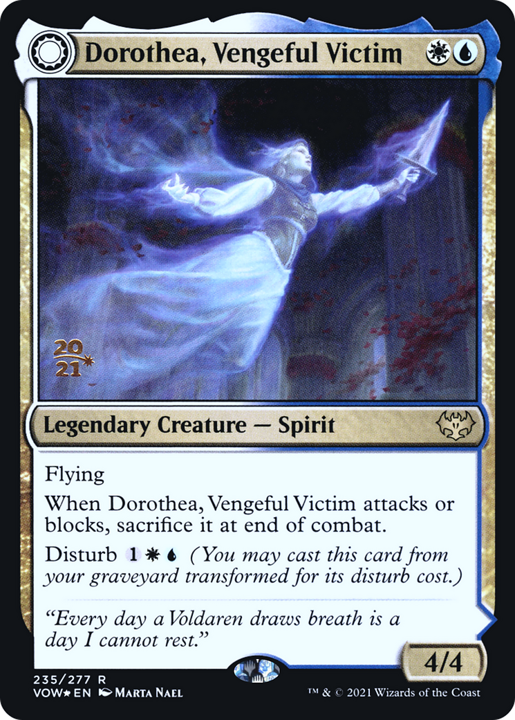 Dorothea, Vengeful Victim // Dorothea's Retribution [Innistrad: Crimson Vow Prerelease Promos] | Silver Goblin